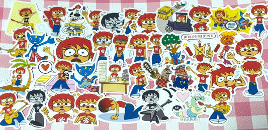 Parappa 5, 40 pcs, stickers, Um Jammer Lammy