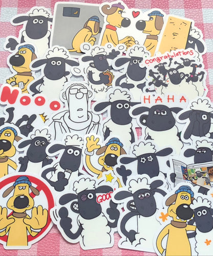 Shaun the Sheep 1,  24 pcs,  stickers, Aardman