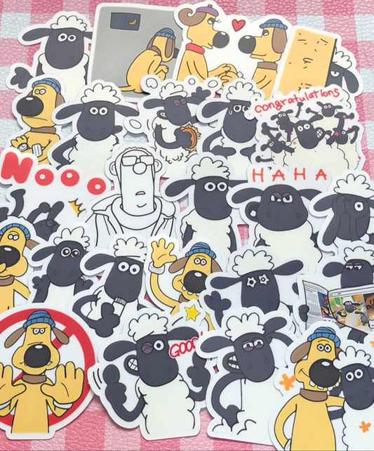 Shaun the Sheep 1,  24 pcs,  stickers, Aardman