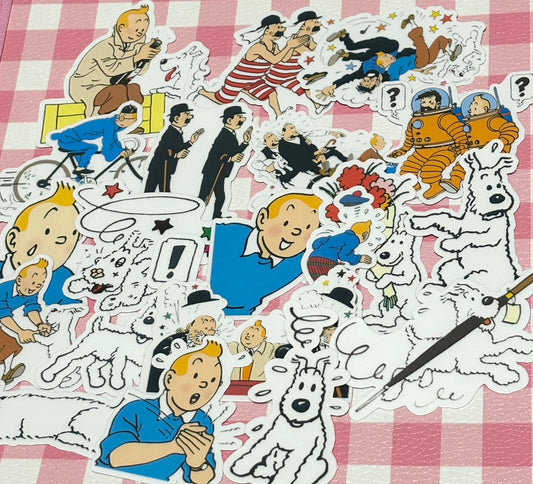 TINTIN 1,  20 pcs,  stickers