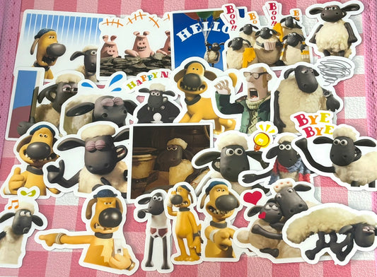 Shaun the Sheep 2,  24 pcs,  stickers, Aardman
