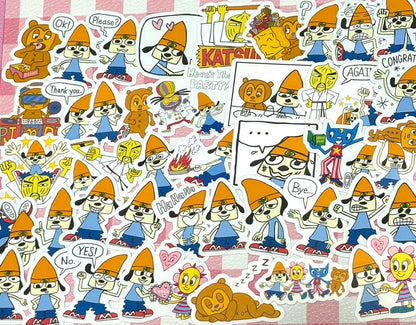 Parappa 1, 40 pcs, stickers