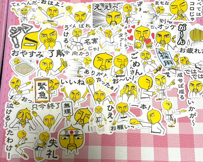 Parappa 4, 40 pcs, stickers, Master Onion
