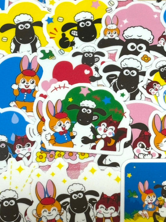 Shaun the Sheep 5,  40 pcs,  stickers, Aardman