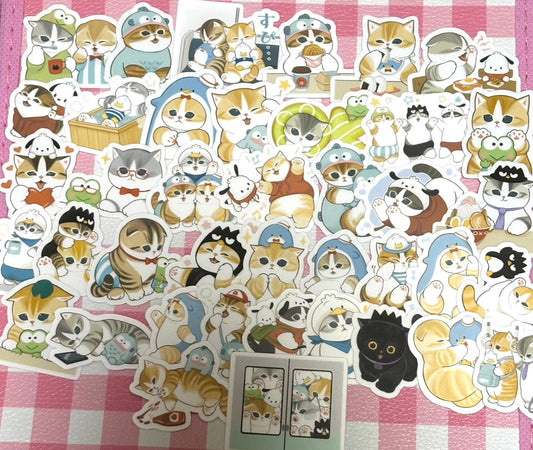 mofusand 2, 40 pcs, stickers, SANRIO, Cats