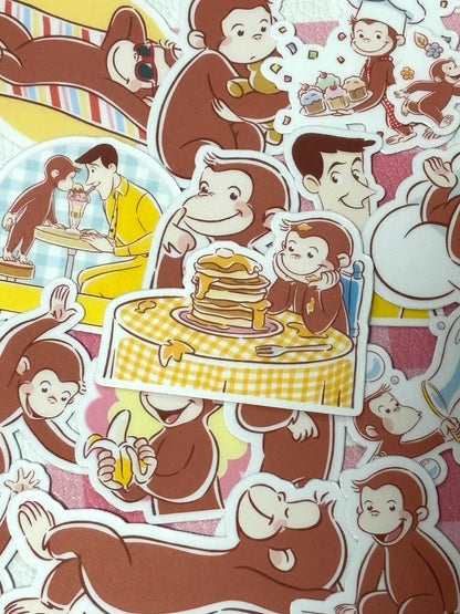 Curious George 1,  40 pcs,  stickers, Monkey