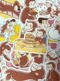 Curious George 1,  40 pcs,  stickers, Monkey