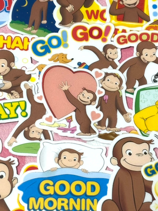 Curious George 2,  40 pcs,  stickers, Monkey