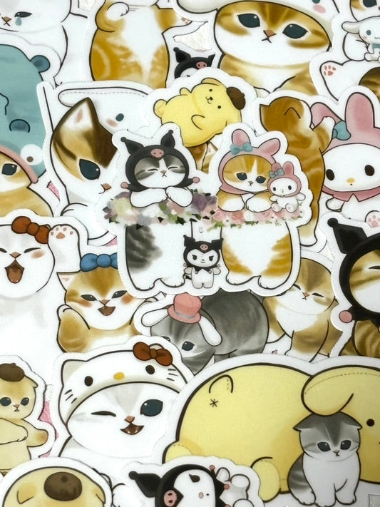 mofusand 2, 40 pcs, stickers, SANRIO, Cats