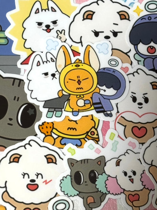 TXT,  24 pcs, TOMORROW X TOGETHER, PPULBATU, K-pop, stickers