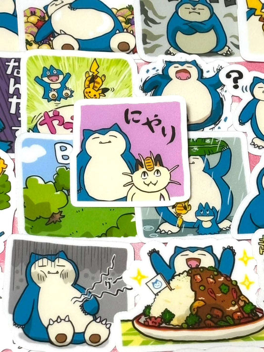 Pokemon 6, 40 pcs, Snorlax, stickers