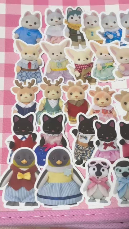 Calico Critters 3,  40 pcs, Sylvanian Families, Japanese Toys, stickers