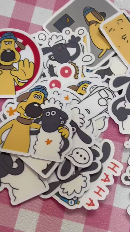 Shaun the Sheep 1,  24 pcs,  stickers, Aardman