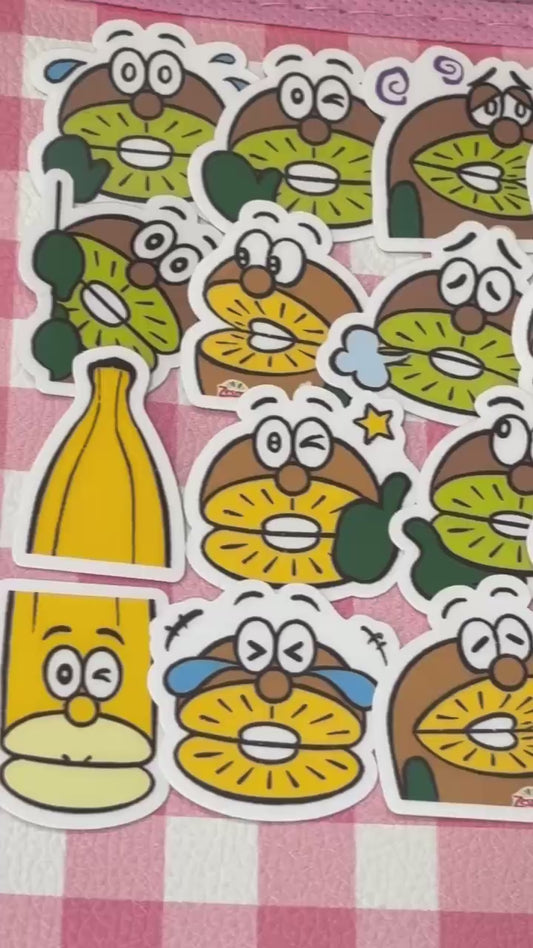 Zespri, 40 pcs, Kiwi Brothers, stickers