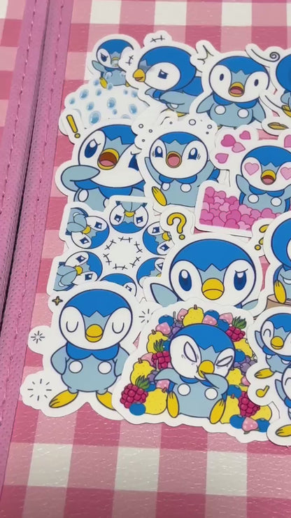 Pokemon 2,  24 pcs, Piplup, stickers