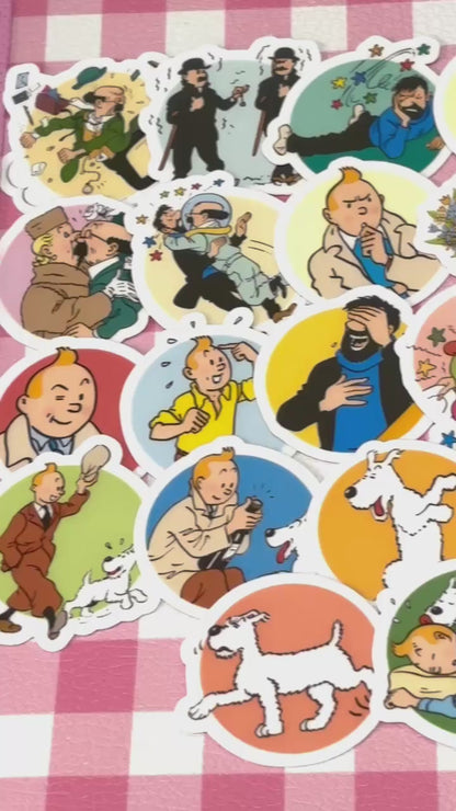 TINTIN 2,  32 pcs,  stickers
