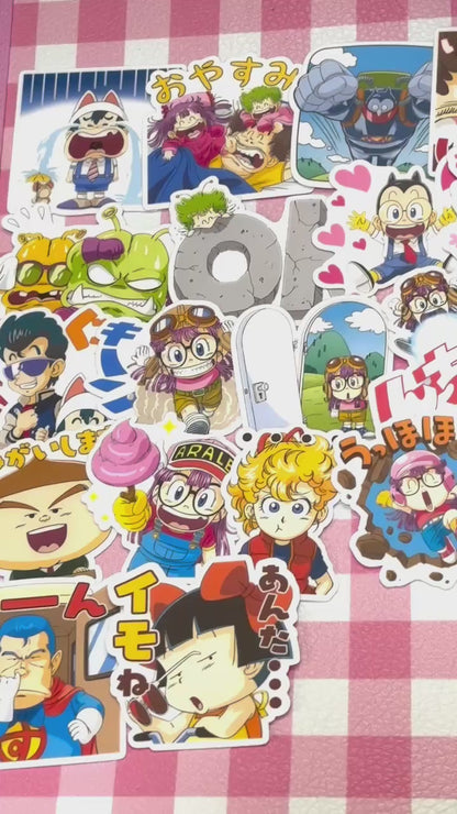 Dr. Slump 2, 24 pcs, Arale, Akira Toriyama, stickers