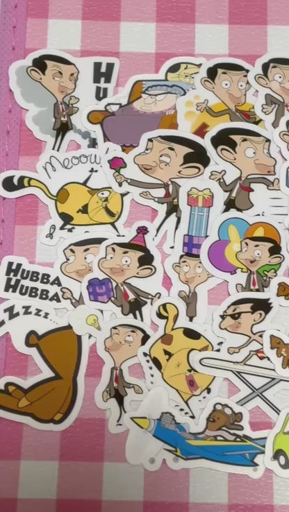Mr. Bean,  40 pcs,  Rowan Atkinson, stickers