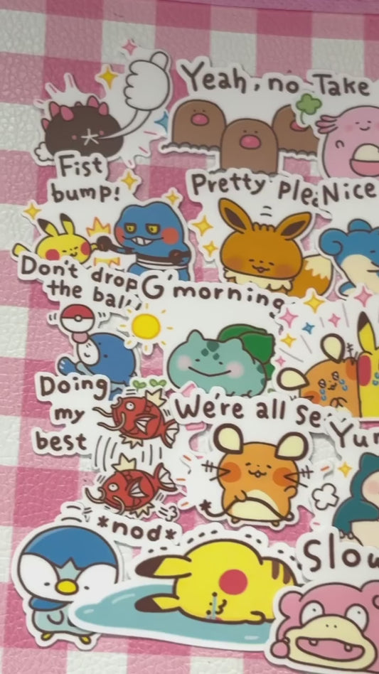 Pokemon 9,  40 pcs, Kanahei, stickers