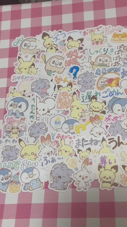 Pokemon 1,  40 pcs, Pokepeace, stickers