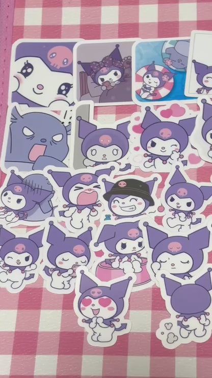 Kuromi 4, 24 pcs, SANRIO, stickers