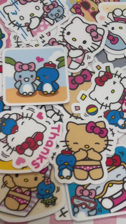 Hello Kitty 1, 24 pcs, SANRIO, Ganguro Kitty, stickers