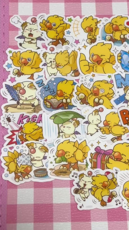 Final Fantasy 2,  40 pcs,  stickers, Chocobo, Moogle