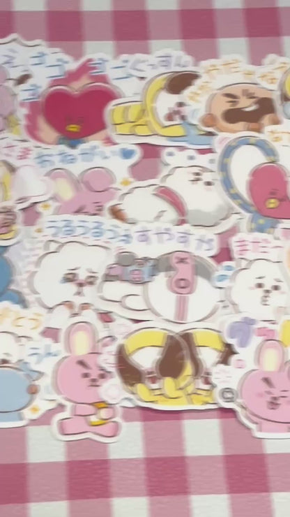 BT21 #1,  24 pcs, BTS, K-pop, stickers
