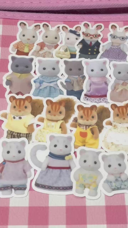 Calico Critters 1,  40 pcs, Sylvanian Families, Japanese Toys, stickers