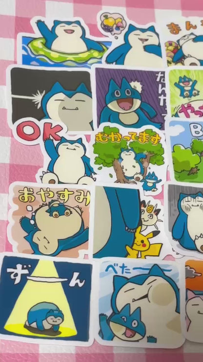 Pokemon 6, 40 pcs, Snorlax, stickers
