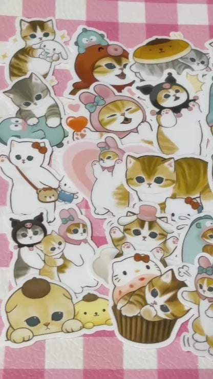 mofusand 2, 40 pcs, stickers, SANRIO, Cats