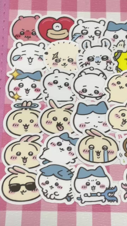 Chiikawa 1,  40 pcs, Hachiware, Usagi, Momonga, stickers