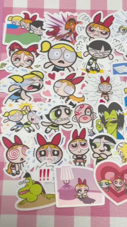 The Powerpuff Girls 1,  40 pcs, Cartoon Network, stickers