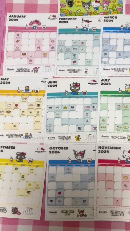 Sanrio Characters 2, 13 pcs, SANRIO,  Calendar style, stickers