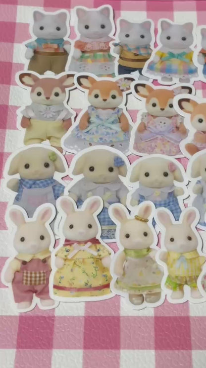 Calico Critters 2,  40 pcs, Sylvanian Families, Japanese Toys, stickers