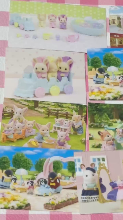 Calico Critters 12,  18 pcs, Sylvanian Families, Japanese Toys, stickers