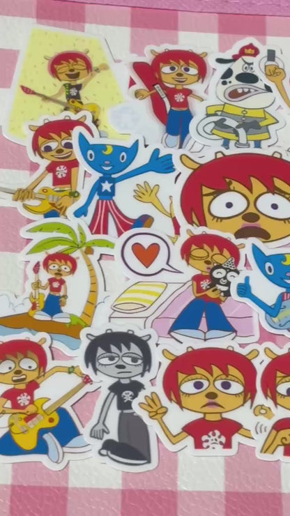 Parappa 5, 40 pcs, stickers, Um Jammer Lammy
