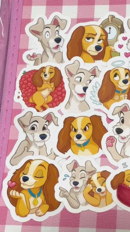 Lady and the Tramp, 25 pcs, Disney, stickers