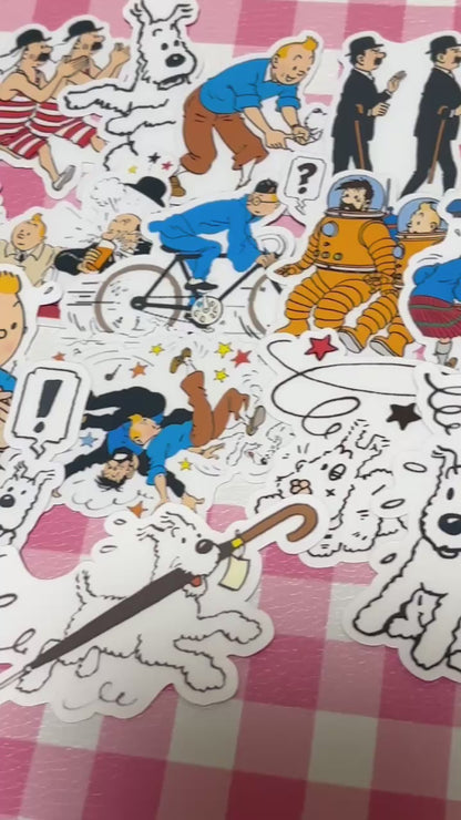 TINTIN 1,  20 pcs,  stickers