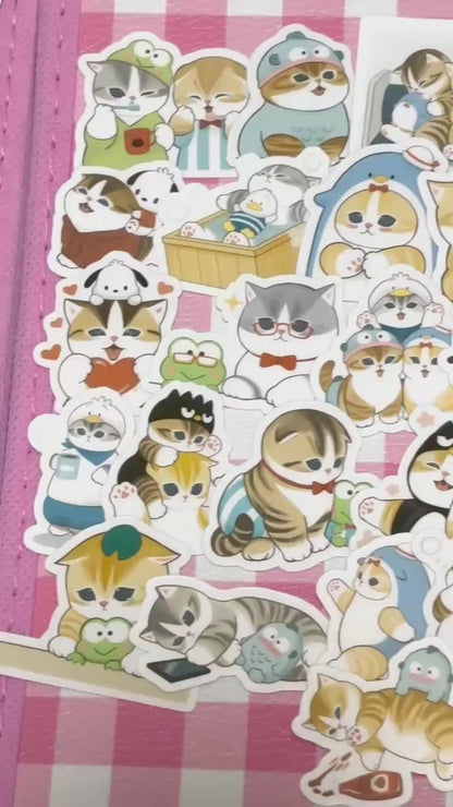 mofusand 1, 40 pcs, stickers, SANRIO, Cats