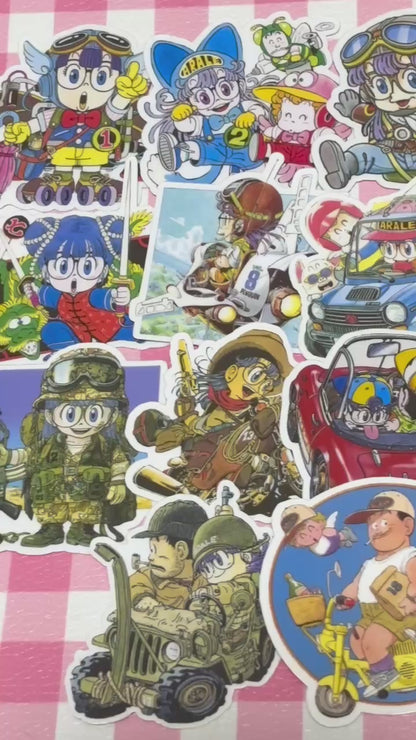 Dr. Slump 7, 18 pcs, Arale, Akira Toriyama, stickers